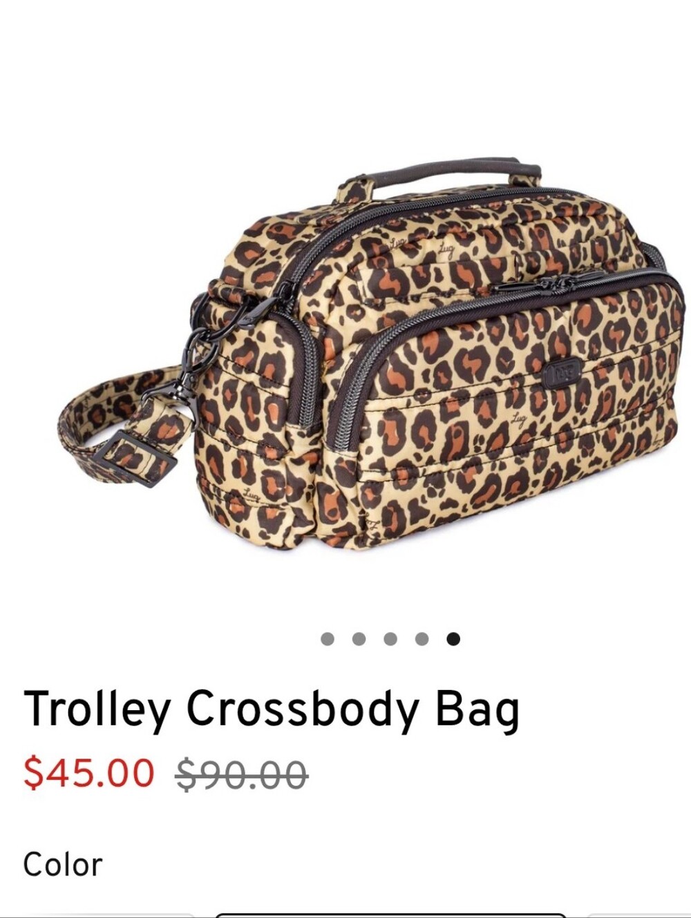 $90 Retail NWT Lug Leopard Trolley Crossbody - Rare, Sold-Out Gem! - Picture 12 of 16